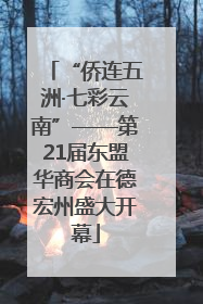 “侨连五洲·七彩云南”——第21届东盟华商会在德宏州盛大开幕